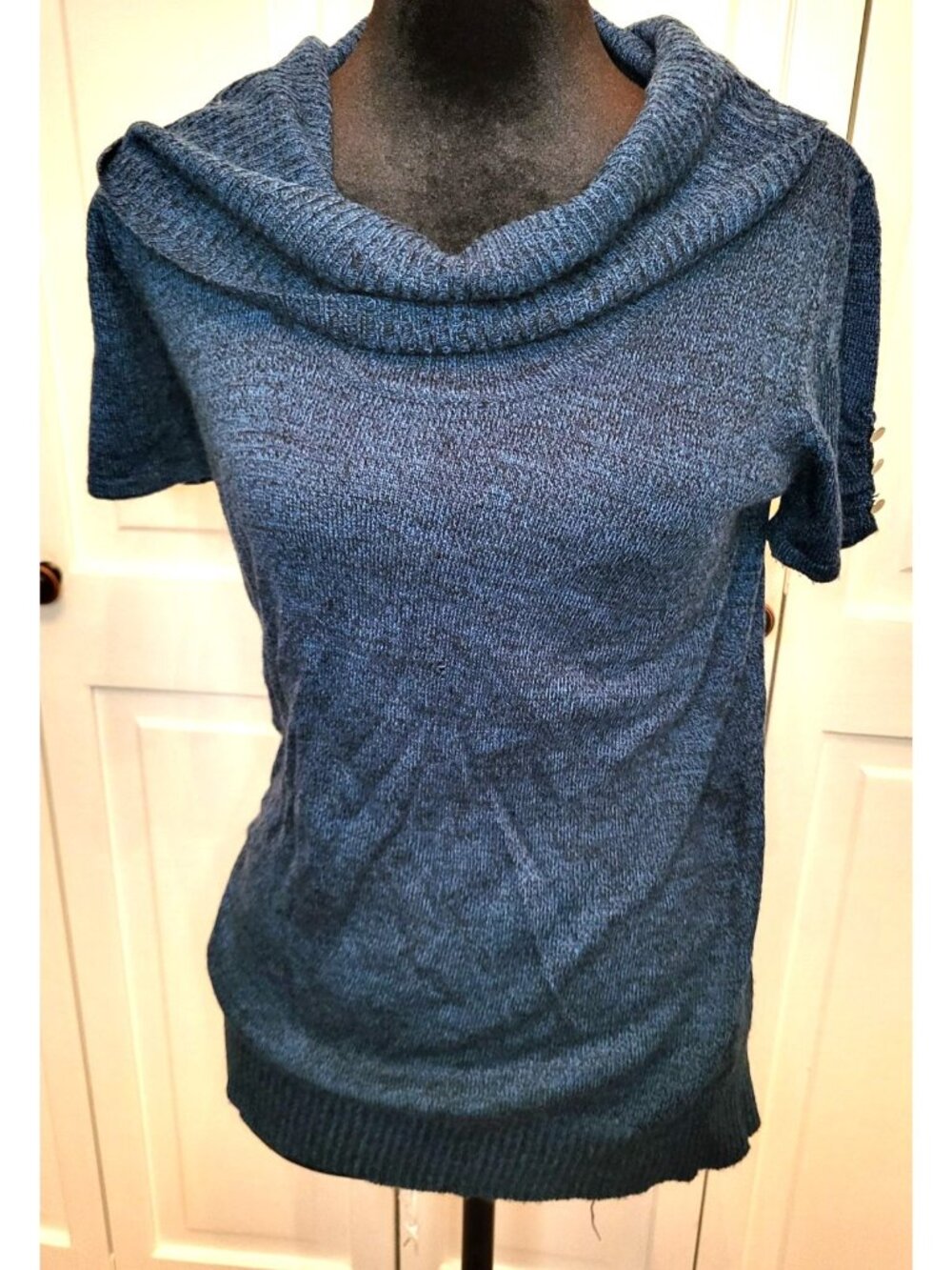 AGB Studio Teal Cowl Neck Sweater PL Y2K Office Fall Retro 00s